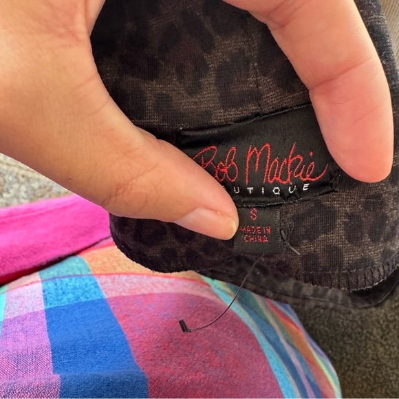 Bob Mackie Leopard Wrap Grommet Tie Pencil Skirt Size Small - Picture 4 of 4